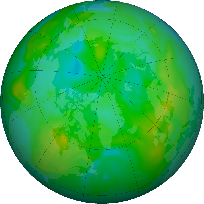 Arctic ozone map for 23 July 2023